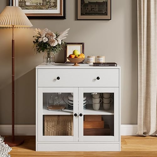 Miniatura 15 de TUSY Armario modular de almacenamiento de 31.5 pulgadas, 4 estilos, moderno juego de soporte de TV para sala de estar, aparador con cajón, armarios