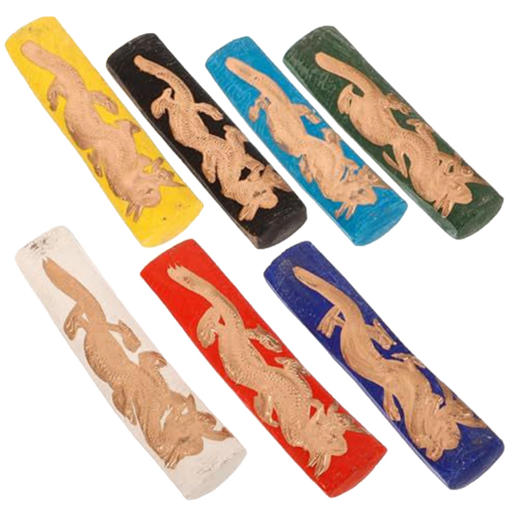 7Pcs Chinese Set 7 Colors Smoke Ink Stick with Dragon Pattern for Traditional Chinese Painting
