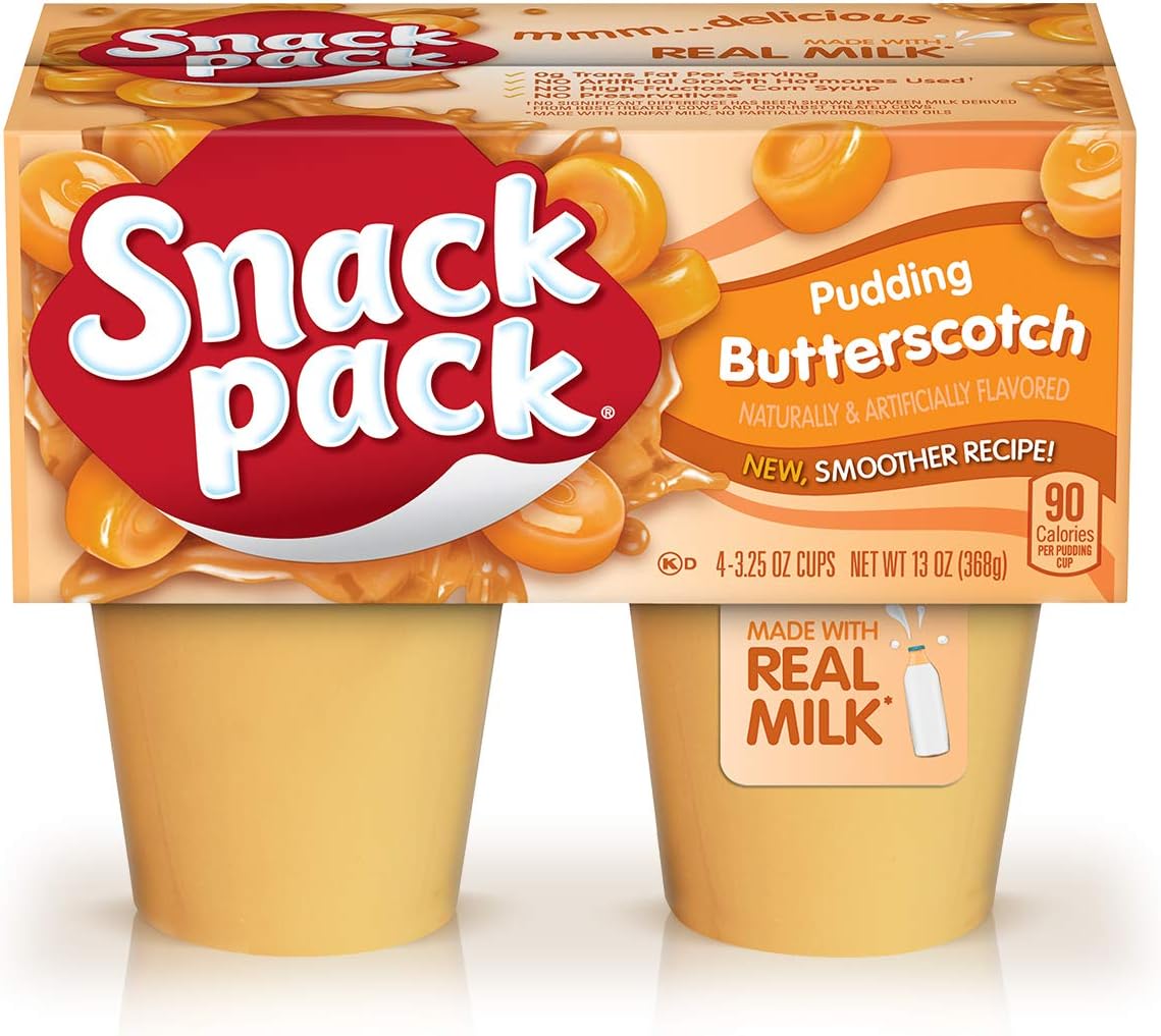 Snack Pack Butterscotch Pudding Cups, 4 Count