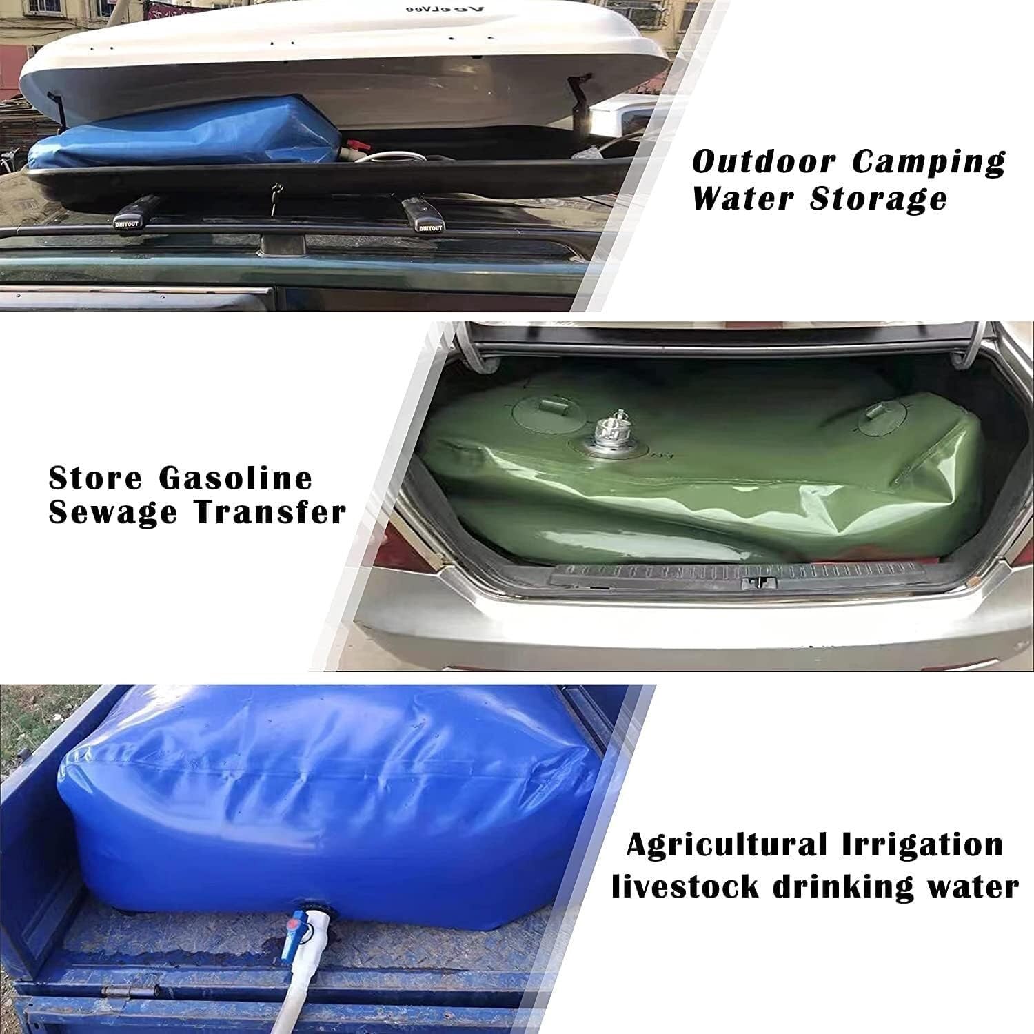 Depósito de Agua Flexible Bolsas Grandes Flexibles for Almacenamiento de Agua, Grifo Plegable montado en vehículo, Utilizado for Agricultura Pre-Loading Bag for Bridges