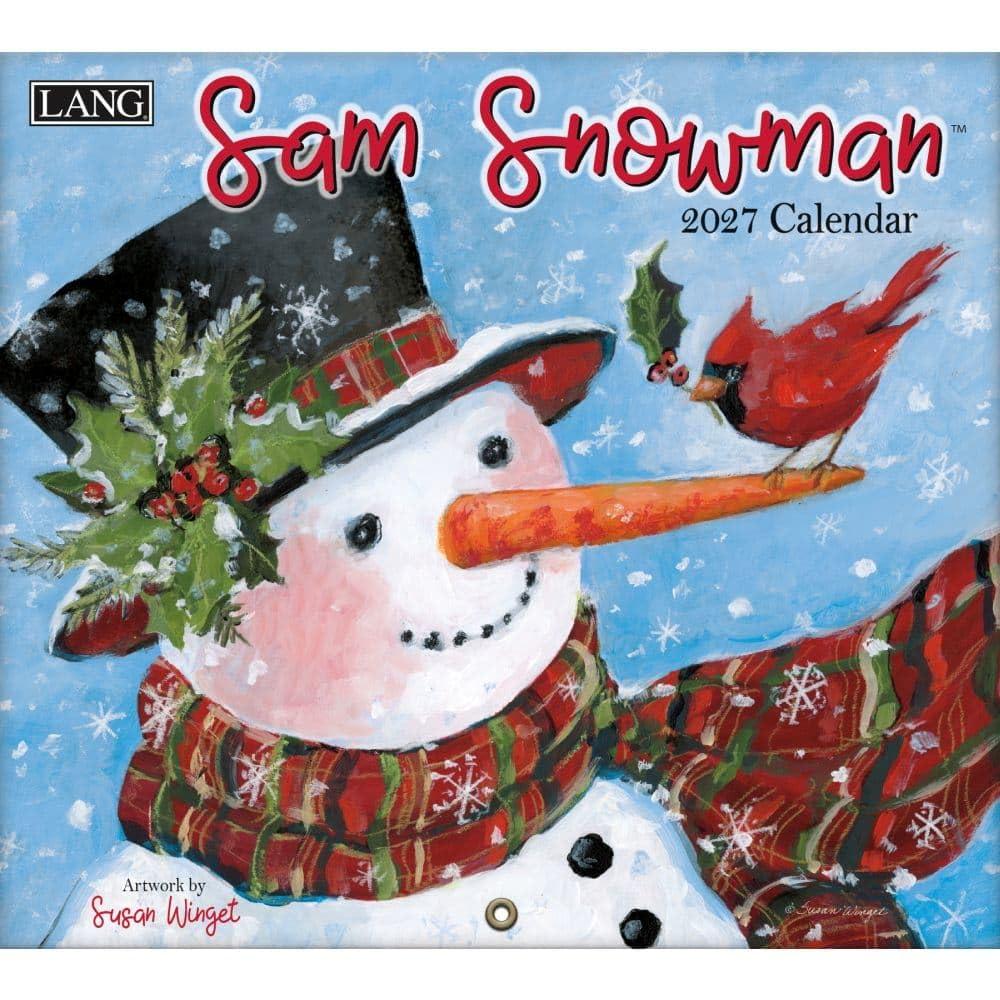 Sam Snowman 2027 Wall Calendar by Susan Winget
