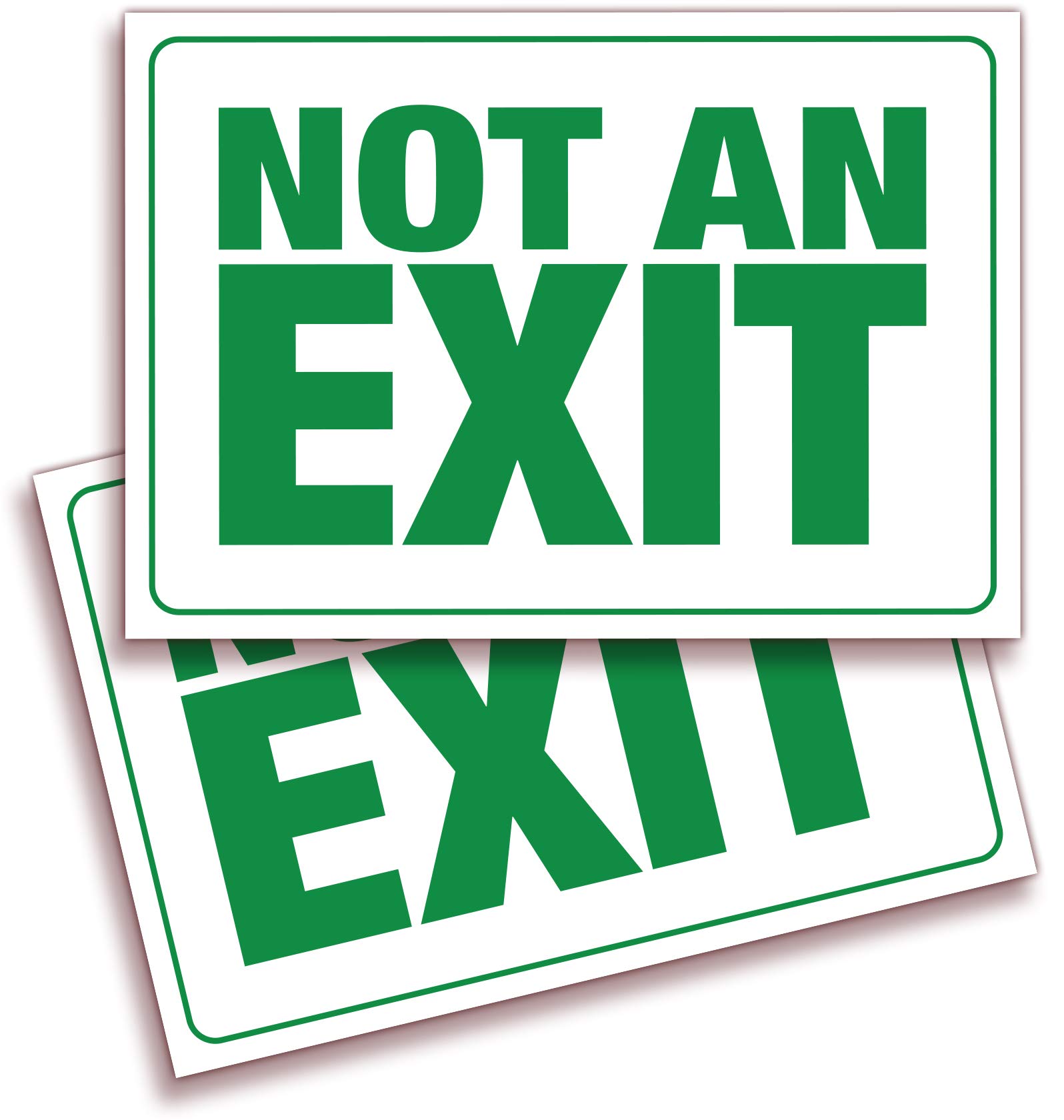 iSYFIXNot An Exit Stickers – 2 Pack 10x7 Inch – Premium Self-Adhesive Vinyl, Laminated for Ultimate UV, Weather, Scratch, Water, and Fade Resistance, for Office, Buildings, Workplace & more.