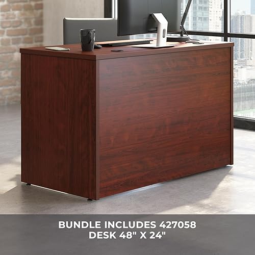 Miniatura 4 de Sauder OfficeWorks - Combo de escritorio en L de 72 x 78 pulgadas, acabado clásico cereza