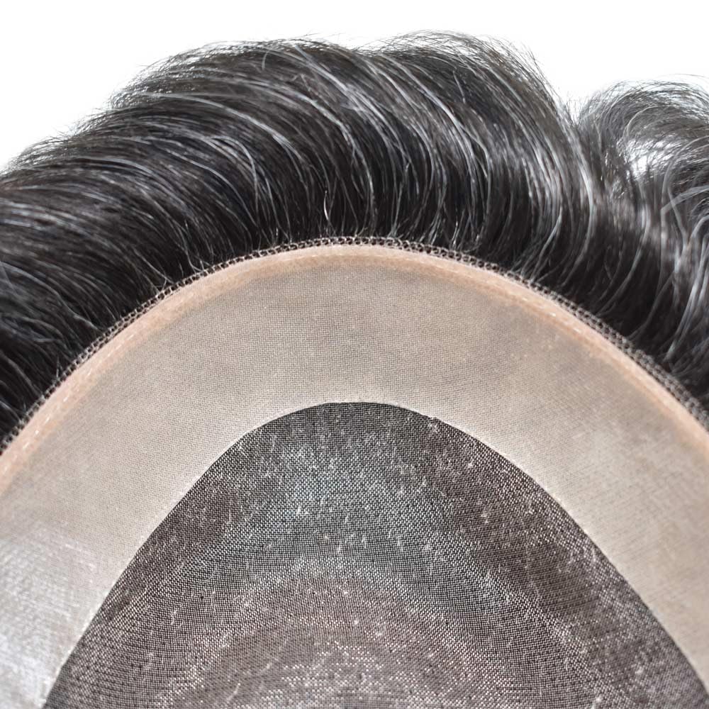 Toupee for Men Real Human Hair Pieces Durable Fine Mono Hair System for Men Hairpieces Replacement Unit Natural Hairline Mens Toupee Protesis Capilar Para Hombre