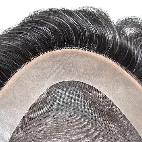 Miniatura 3 de Mens Toupee Hair Piece For Men Hair Replacement System For Men Fine Mono Mens Hair Piece Human Hair Piece Toupee For Men Hairpieces Protesis Capilar