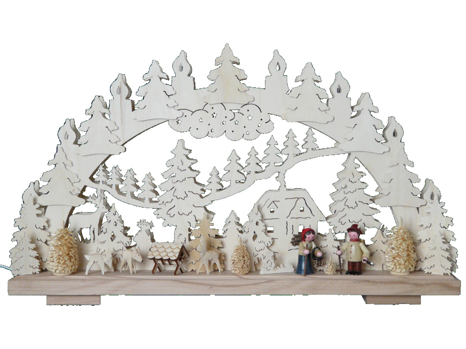 Arche Lumineux Erzgebirge un Cadeau Traditionnel Unique en Bois