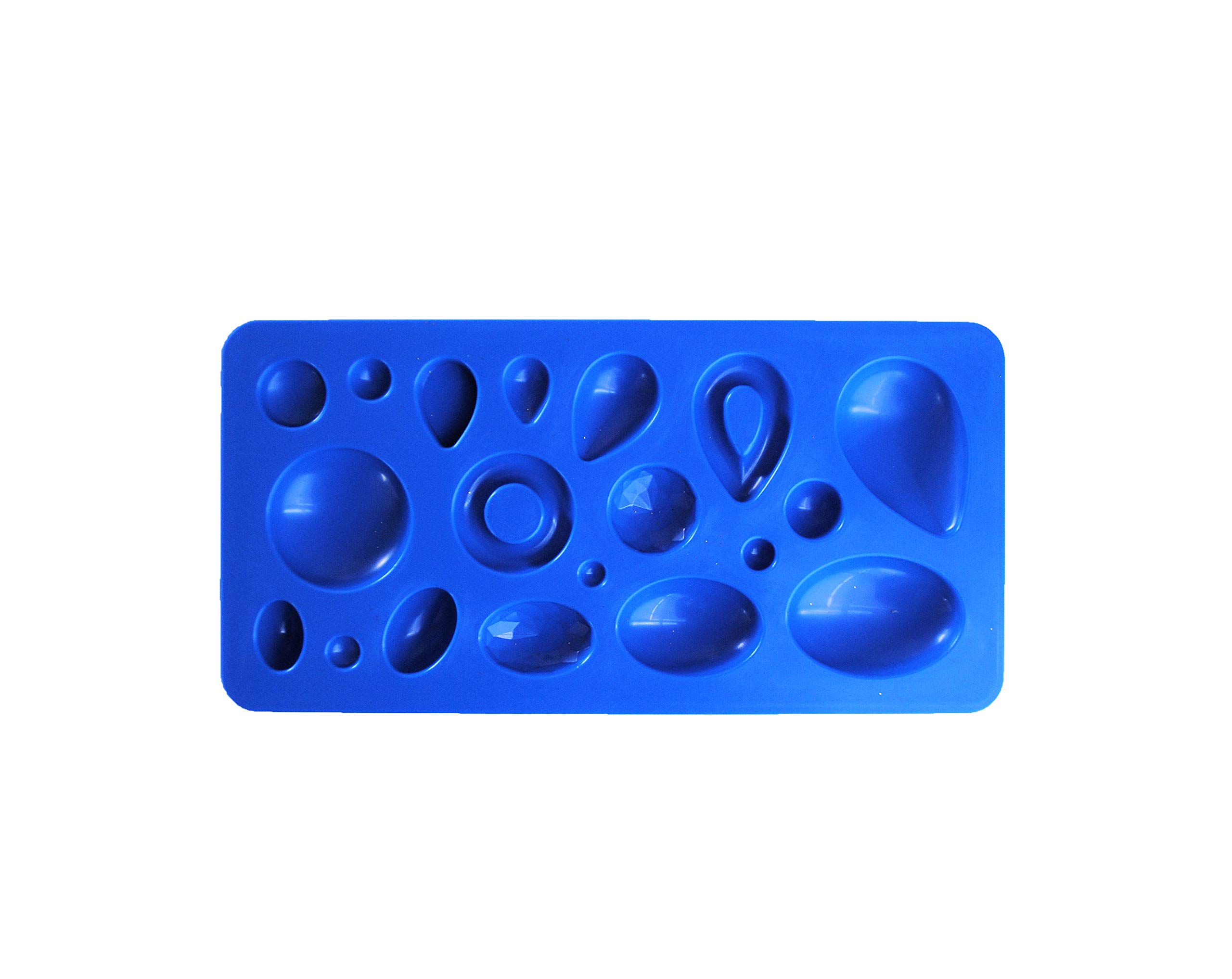 Proops DIY Oval/Round/Teardrop Cabochon Mold Tray Making Jewellery Faceted Pendant Resin Casting Mould. (J2213) Free UK Postage