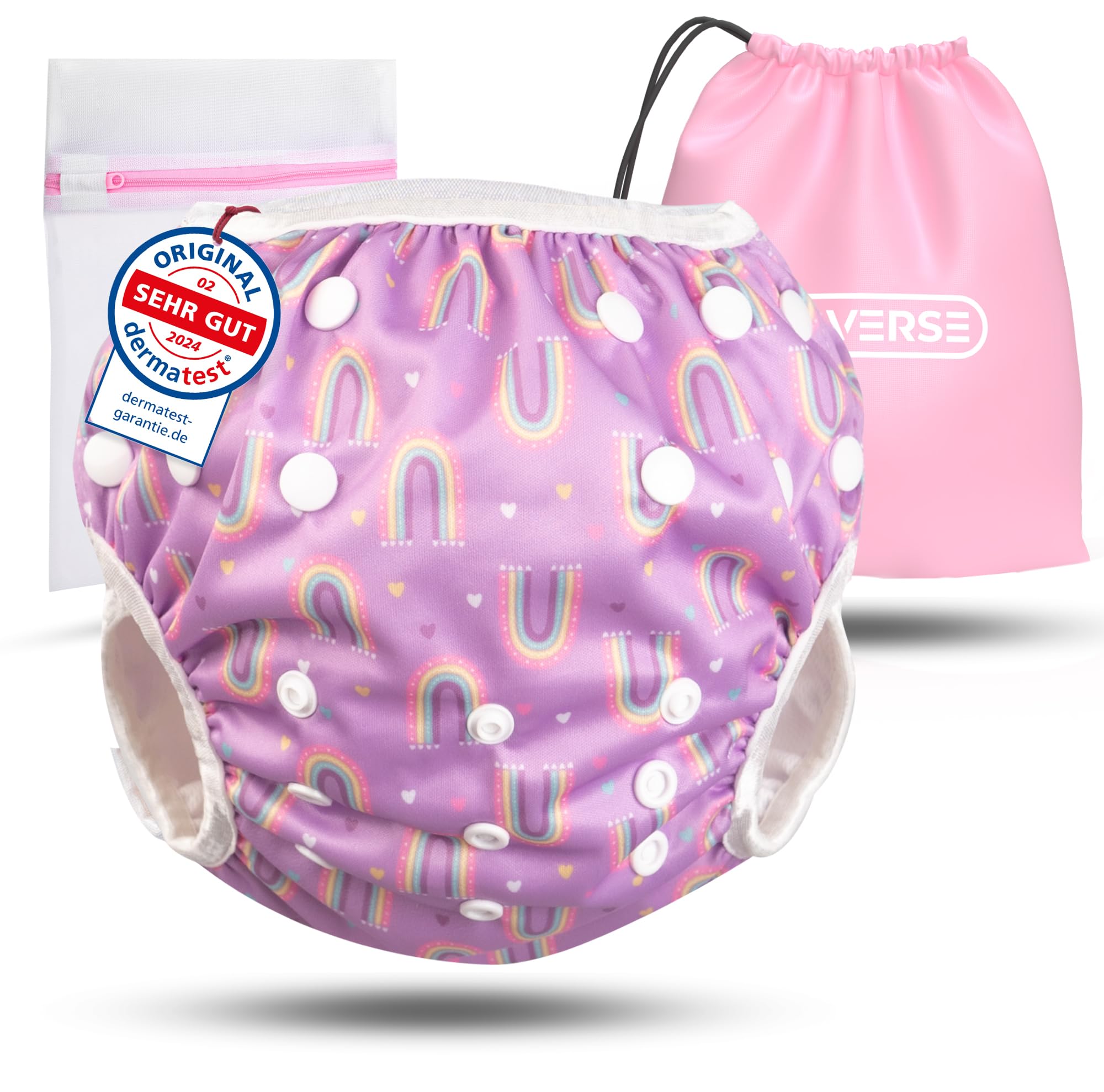 KIDVERSE Schwimmwindel Baby 0-3 Jahre - Schwimmwindeln wiederverwendbar