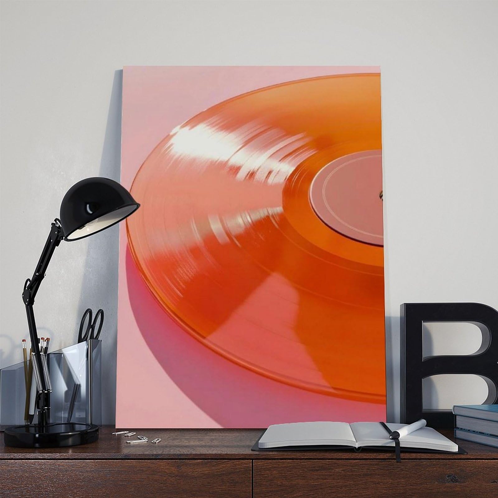 QIOTBVV Poster musicale retrò su tela, decorazione per camera da letto, ufficio, stanza, regalo, 40,6 cm L x 61 cm W