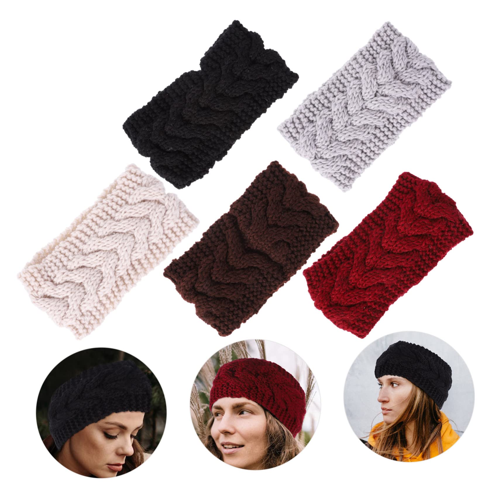 SHERCHPRY 10pièces Bandeaux Tricotés Chauds Et Confortables Protègent Oreilles pour Ski Randonnée Sports Hiver
