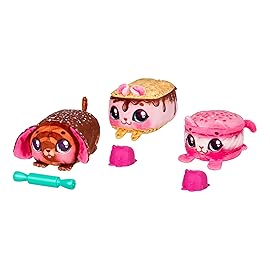 The Cookeez Makery Lil\' Bakez Multi Pet Playset, Comes to Mix & Make 3 Bakes, Includes 3 Non-Electric Scented Plush Pets, Ingredients, Accessories, & Apron- Amazon Exclusive