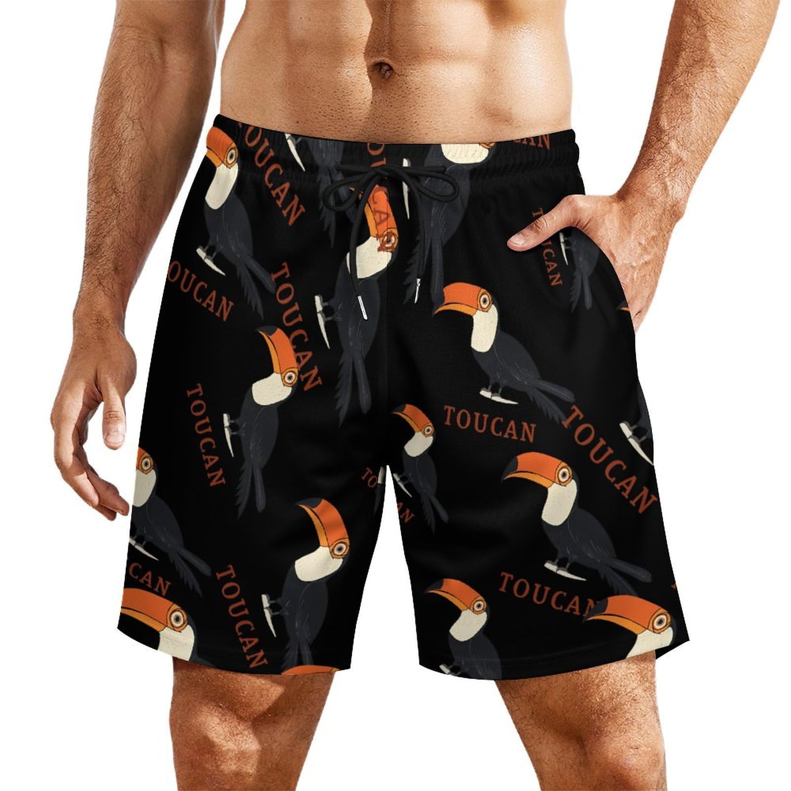 Pantalones cortos de playa para hombre ligeros con cordón elástico para disfrutar del sol 8