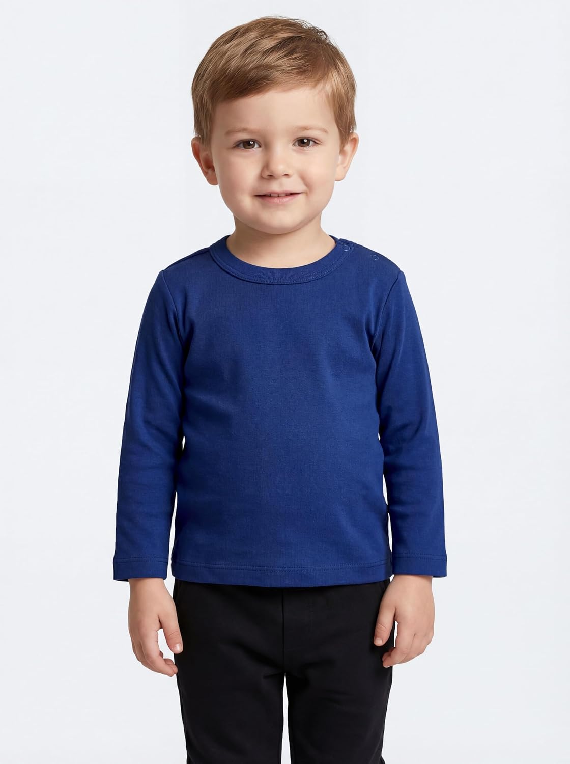 TupTam Striped Long Sleeve Baby Boy’s Shirts, Set of 5 62 Blue_stripes (Bl)_white_stripes (Gre)