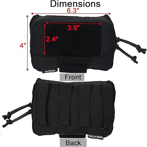 Miniatura 2 de Molle - Bolsa táctica de administración para el pecho, pequeña bolsa de pecho Molle, bolsa para cinturón y chaleco táctico, panel organizador de