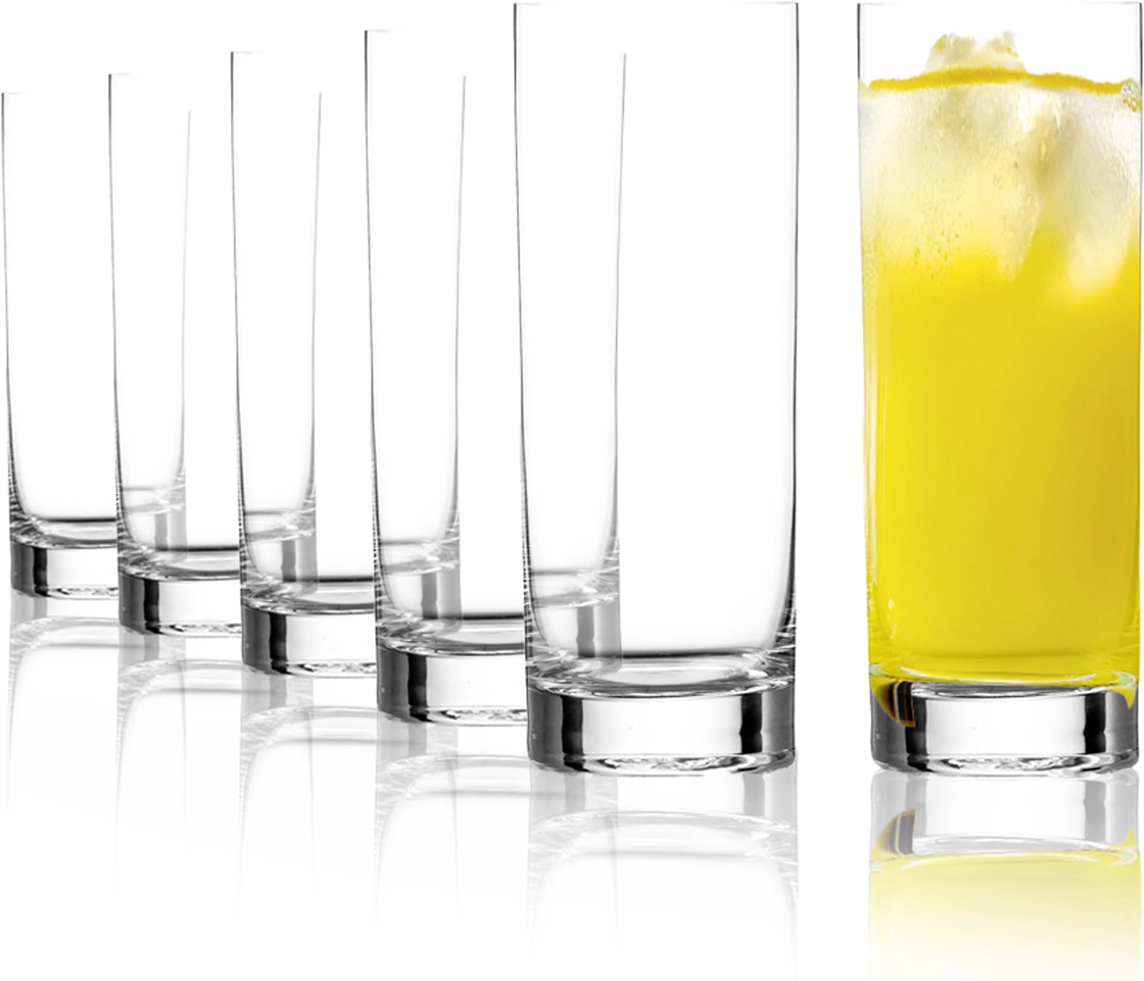 Lot De 6 Verres à Pied 33cl Noir – Design Palmier – Idéal Pour Cocktails Et Apéros – Lave-vaisselle Safe