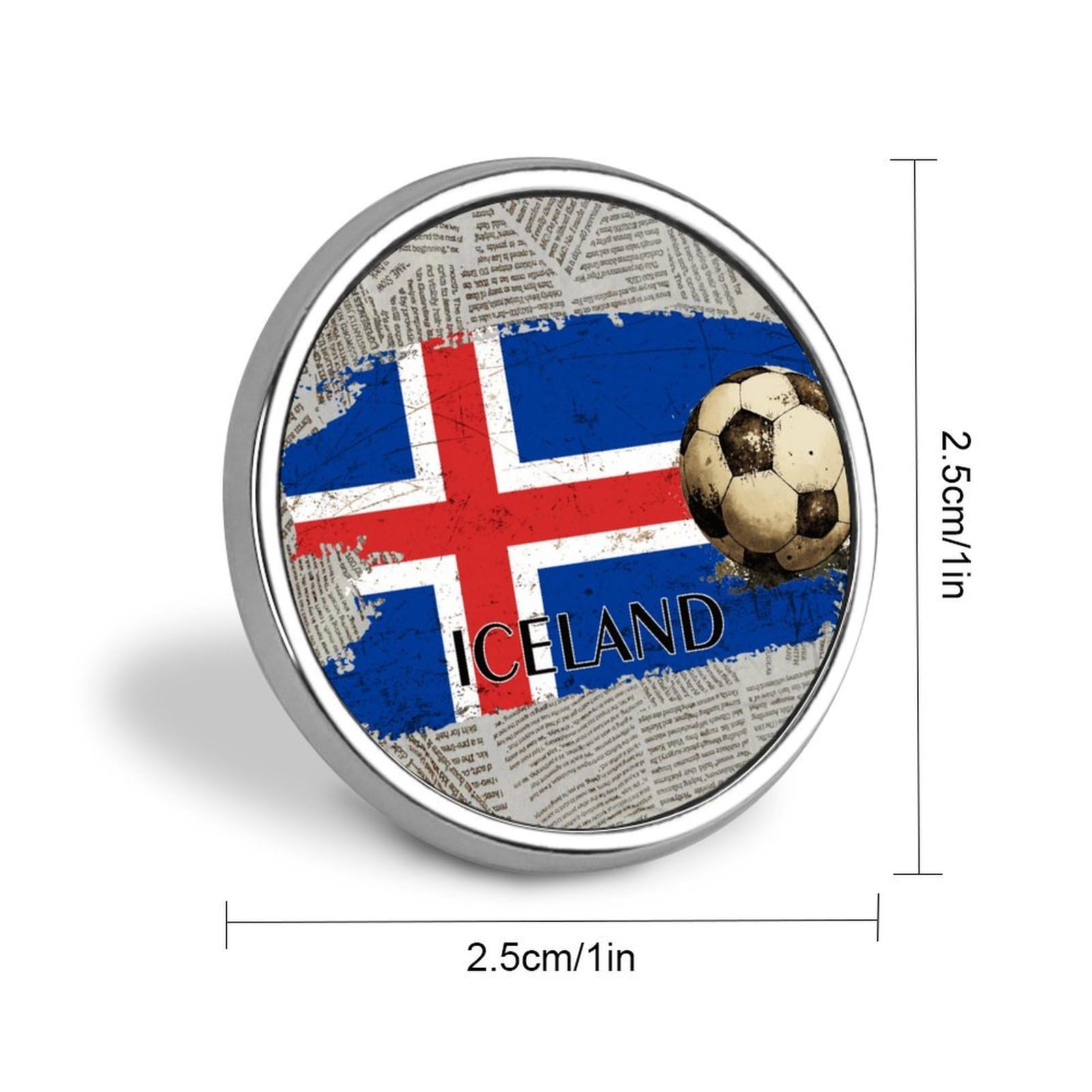 Emaille-Anstecknadeln, Motiv: Island-Flagge, Fußball-Anstecknadeln für Rucksäcke, Sport-Fans, Hutnadeln, Gedenk-Nationalflaggen, benutzerdefinierte Knöpfe, künstlerisches Mode-Accessoire