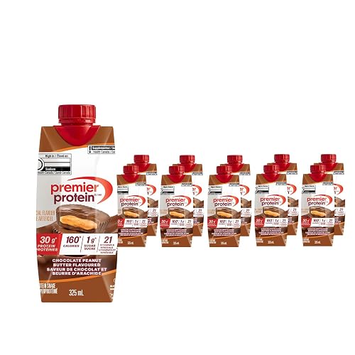 Premier Protein Shake, Chocolate Peanut Butter, 30g Protein, 1g Sugar, 11 fl oz Pack of 10 - Chocolate Peanut Butter