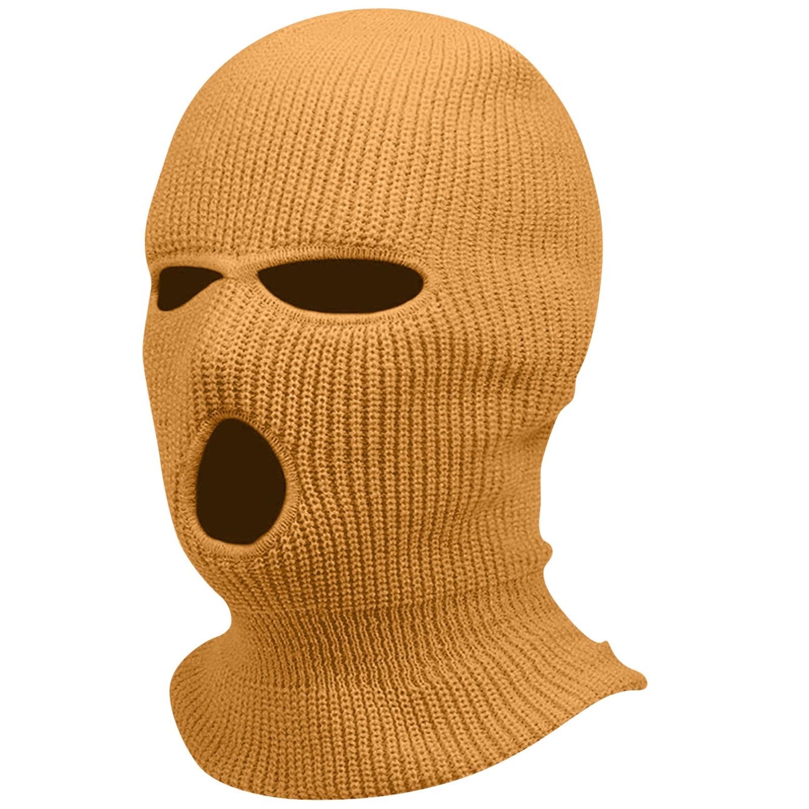 3 Hole Winter Knitted Mask Full Face Cover Ski Scarf Mask Warm Balaclava for Adult Skiing Motorcycle