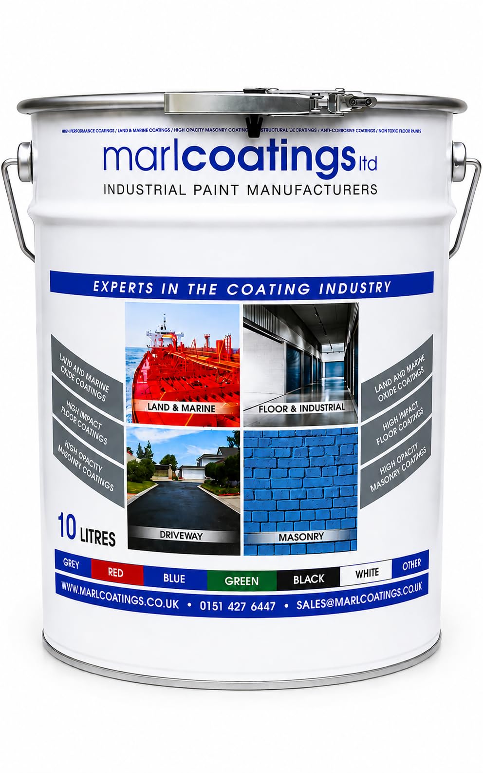 Marlcoatings Black 10L Fast Dry Tarmac Coatings Great For Reviving Old Tarmac, Easy To Apply (Black)