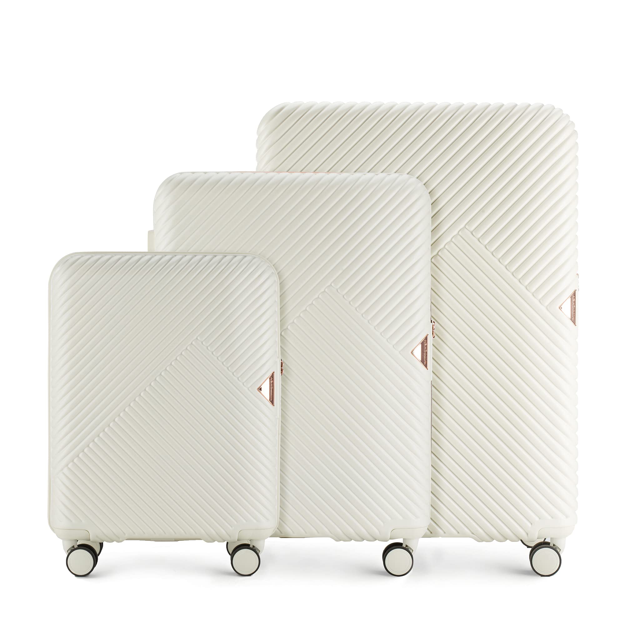 Set of 3 suitcases, White