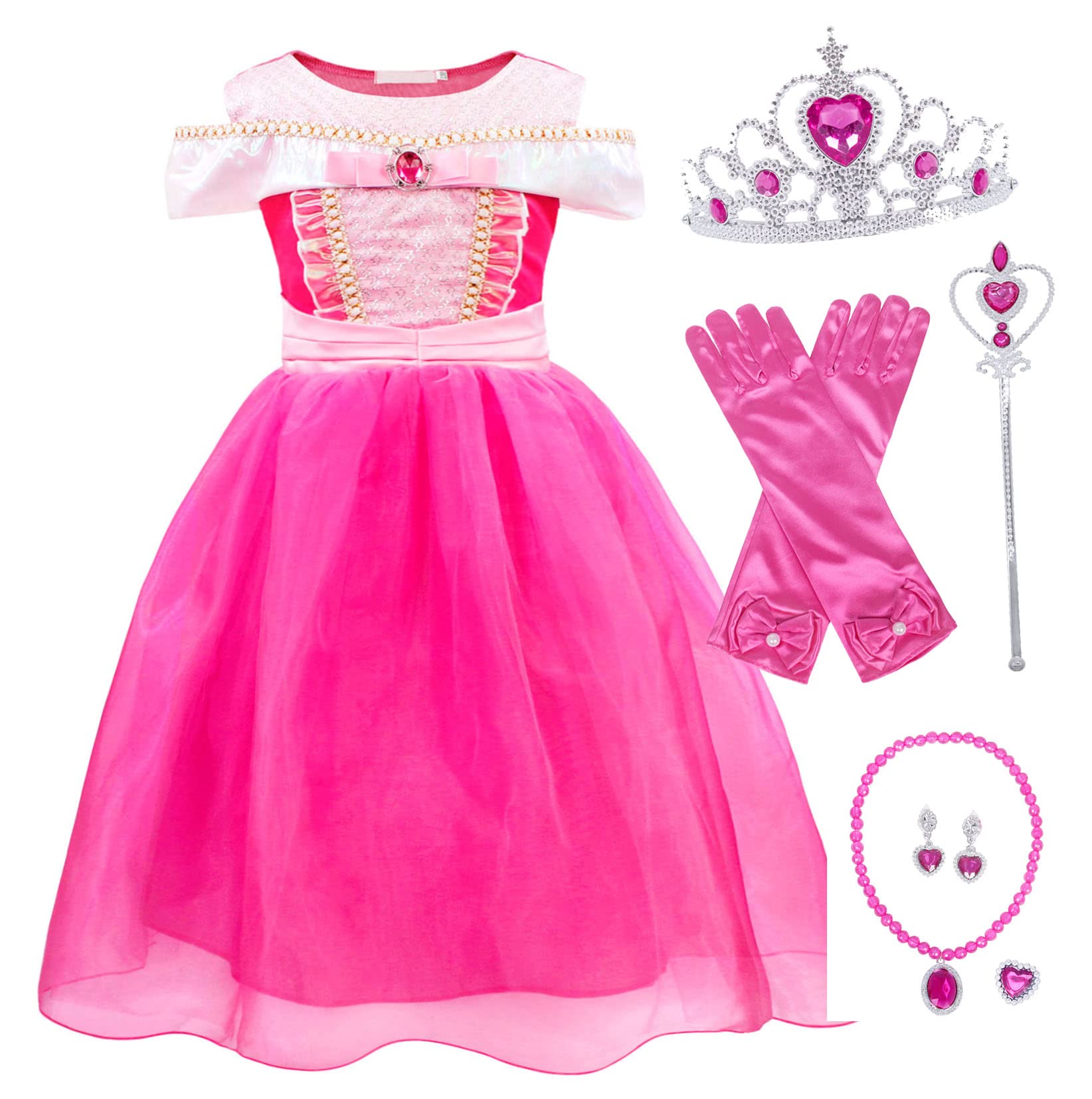 Boyehaoz Princess Dresses Girls Costumes Christmas Birthday Party Halloween Carnival Dress & Accessories