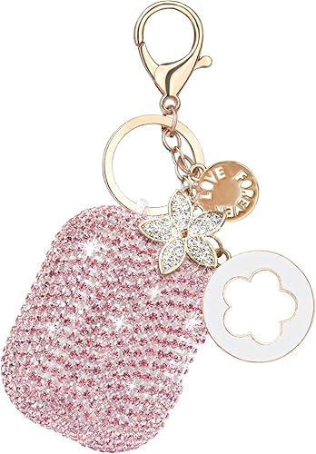 Miniatura 8 de VISOOM Funda brillante para Airpods Pro de 2 generación  Funda de joyería linda para Airpods Pro 1 2 con llavero con purpurina para mujer, fundas de
