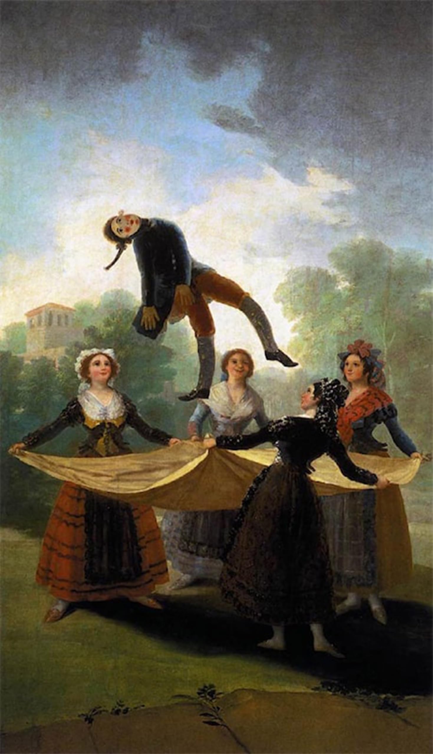 SERENDIPITP Retro Picture Poster Wall Art Pictures Painting the Straw Manikin by Francisco De Goya Wall Art Canvas Print for Wall Decor 60x90cm