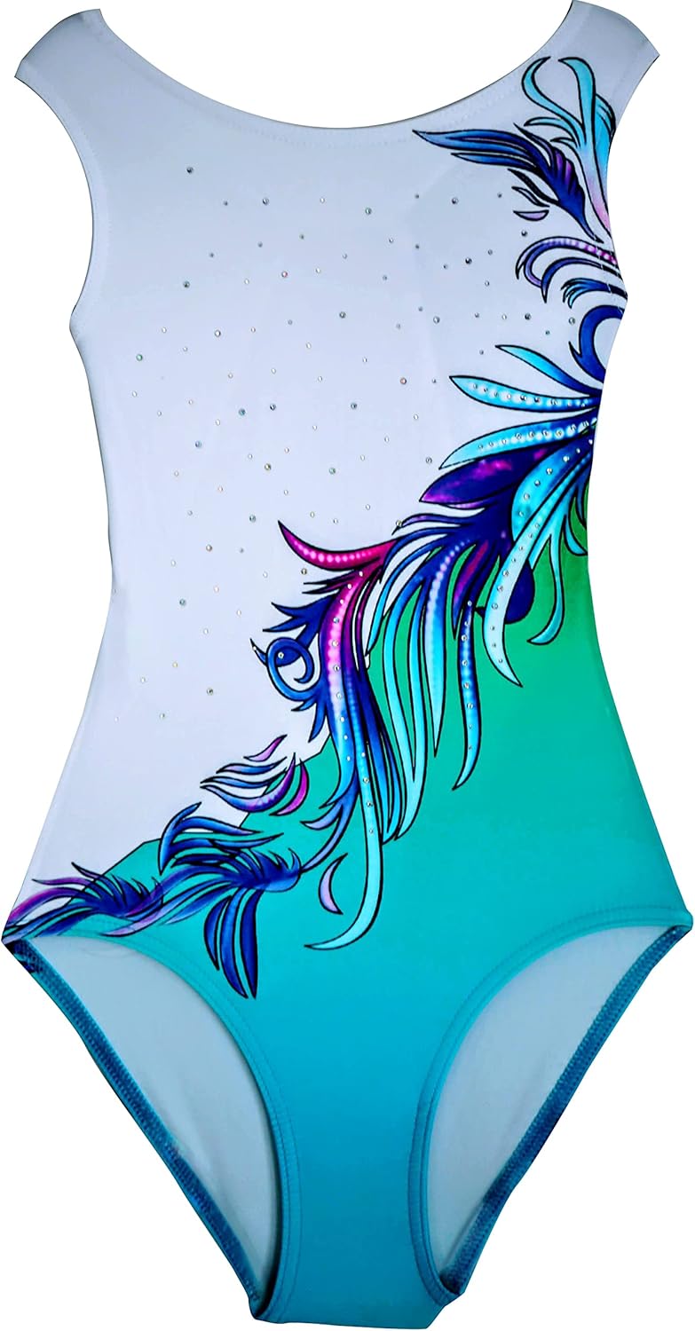 Turquoise Flower Ombre Open Back