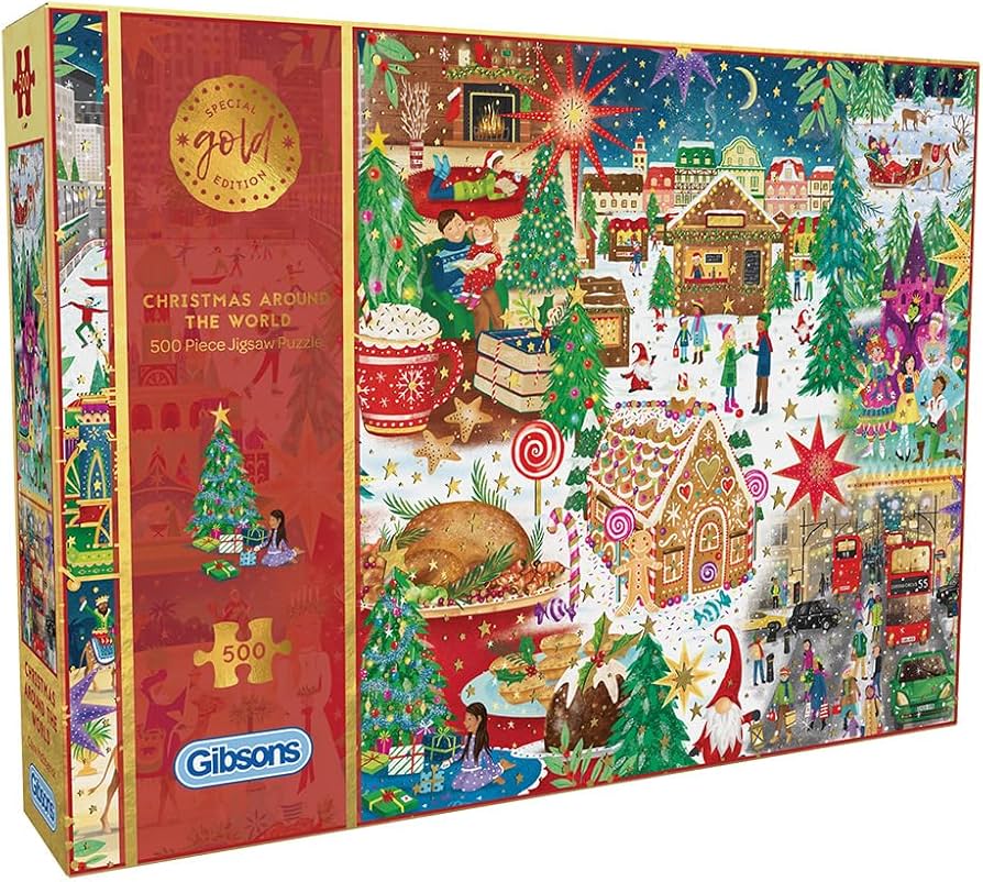 Amazon.com: Gibsons Games Christmas Around The World 500 Piece
