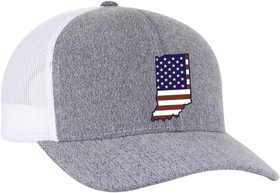 Heritage Pride Grey Heather and White American Flag Embroidered State Pride Hats