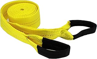 HFS (R) Yellow Tree Saver, Winch Strap, Tow Strap 30,000 Pound Capacity (3X20FT)