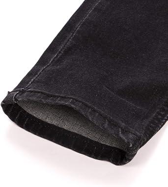 Men's Stretch Skinny Ripped Jeans, Super Comfy Distressed Denim Pants with Destroyed Holes