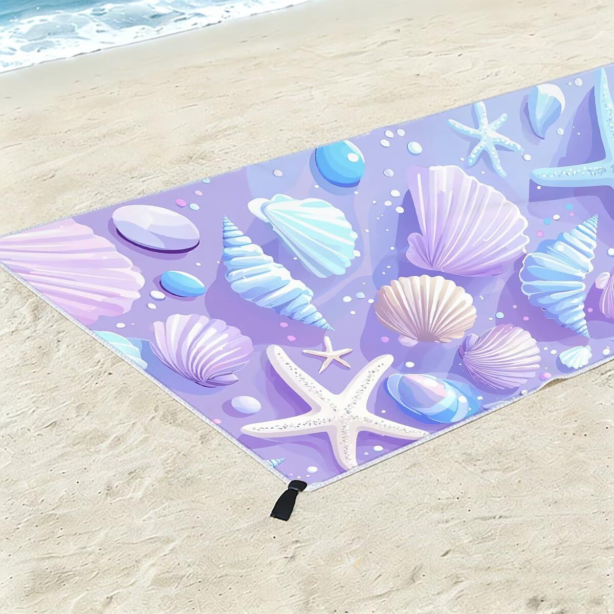 Telo Mare Microfibra, Telo Mare Grande 90x200cm 2 Pezzi, Asciugamano Palestra Donna Asciugatura Rapida, Antisabbia Asciugamano Microfibra, Leggero Asciugamani Palestra per Regalo Donna (Lilla) -4410