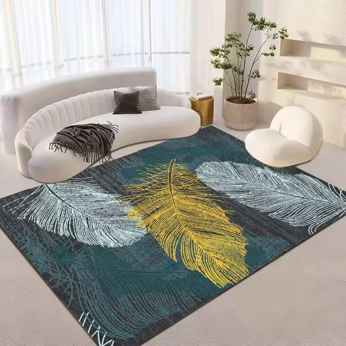 Tapis de salon coloré en coton lavable de 50x70cm pour illuminer votre coin lecture