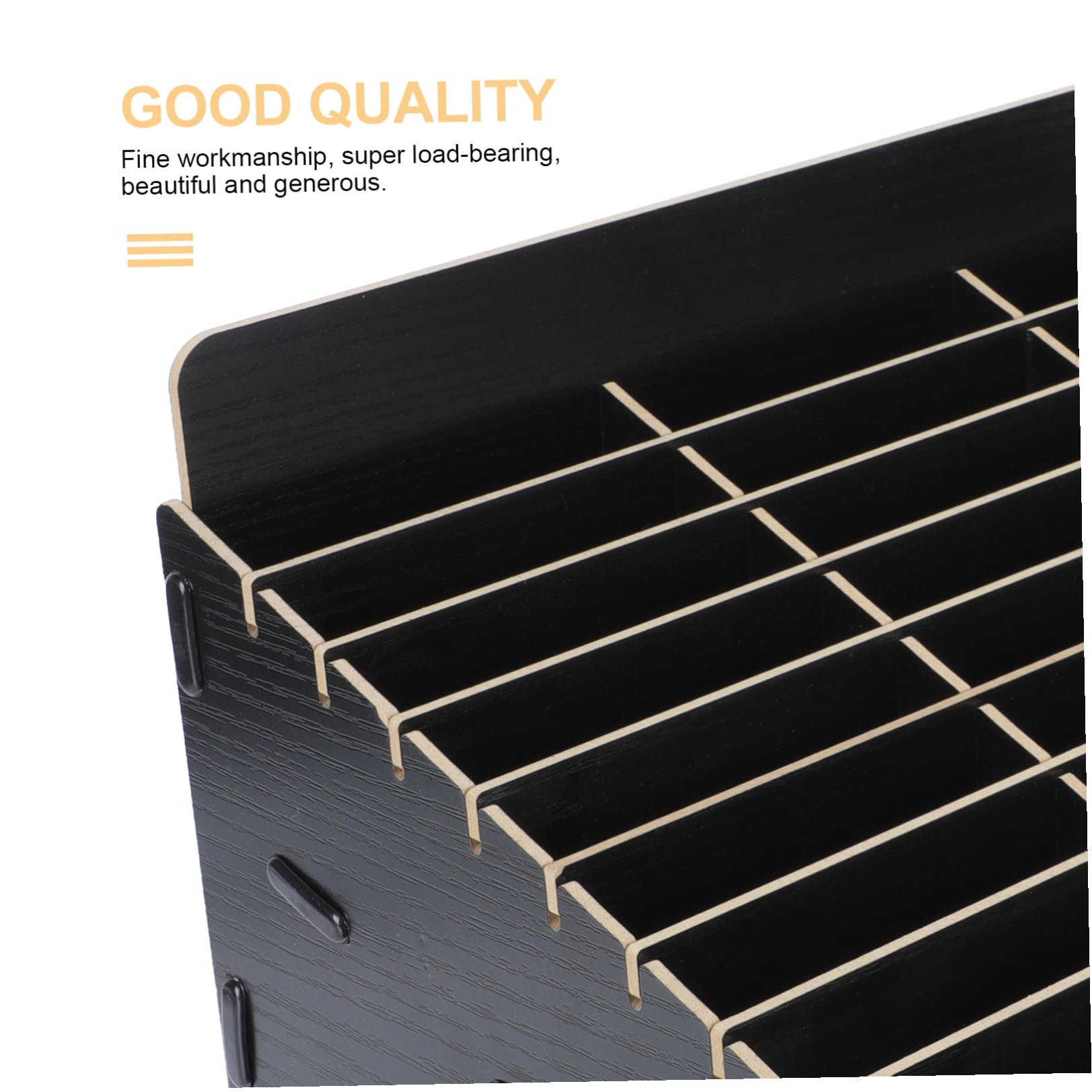 Caja Organizadora para Almacenamiento Temporal de Madera Negra Múltiples Rejillas de Teléfonos Móviles en Aulas y Salas de Estudio