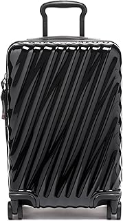 19 Degree International Expandable 4 Wheeled Carry-On - Hard Shell Suitcase - 21.8" X 14.0" X 9.0" - Black