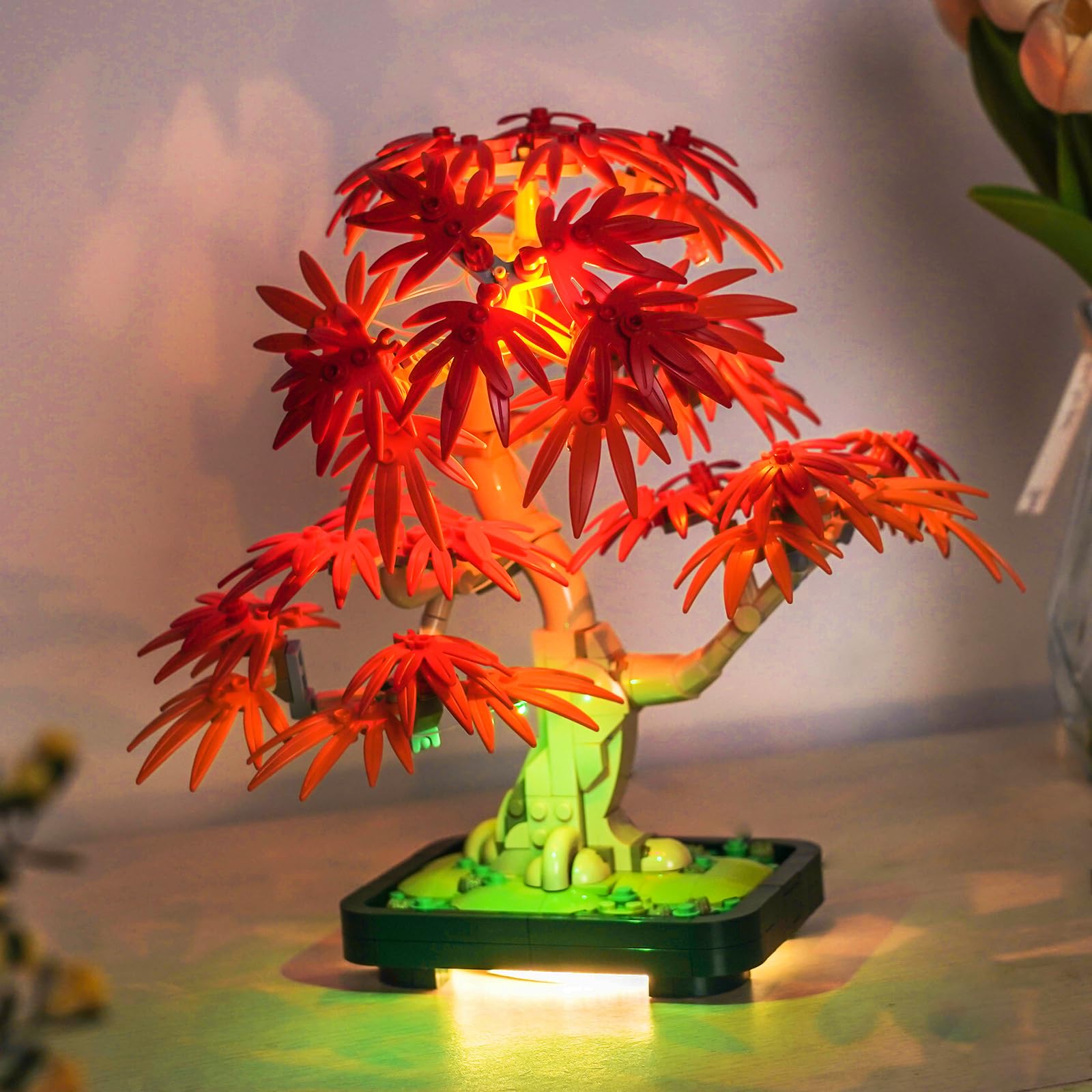 LocoLee Licht Set Kompatibel mit Lego 10348 Japanese Red Maple Bonsai Tree (Kein Lego-Set), Dekorative Beleuchtung Set Compatible with Lego 10348 Bonsai-Baum