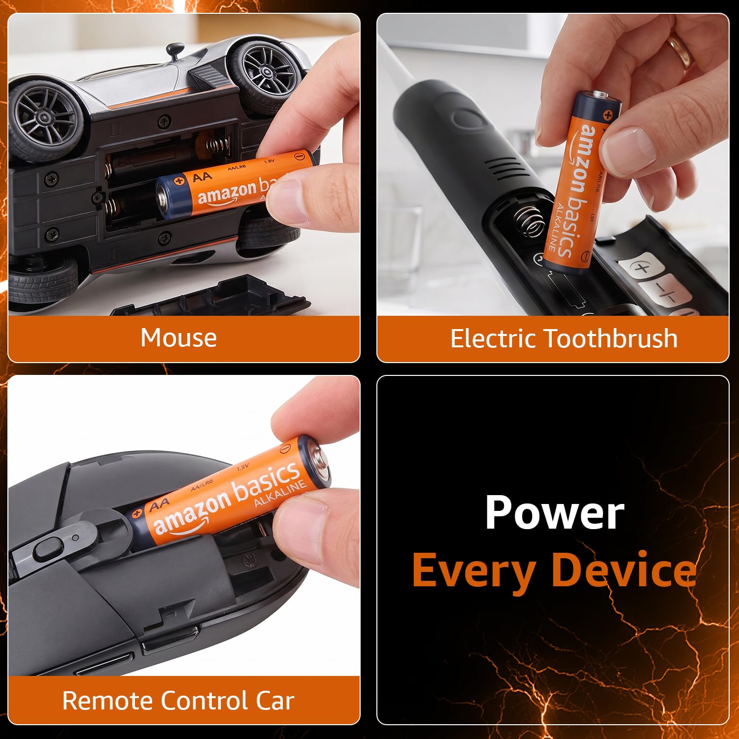 AA Alkaline Batteries (Pack of 4), 1.5V, Long Lasting, Leak-Proof, AA Batteries for Remote Controls, Toys, Clocks, Flashlights & Household Devices 4