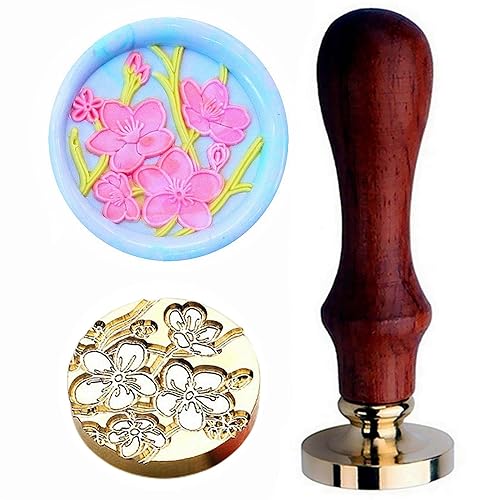 Miniatura 6 de JUPPE Juego de 6 sellos de cera de la serie de flores, sello de cera de flores, cera para plantas, hojas, boda, fiesta de cumpleaños, invitación,