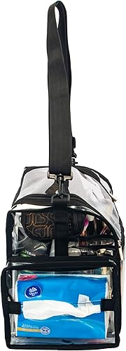 Miniatura 8 de Bolsa grande profesional profesional de PVC transparente para artista de maquillaje, brochas de maquillaje transparente, organizador de kits de