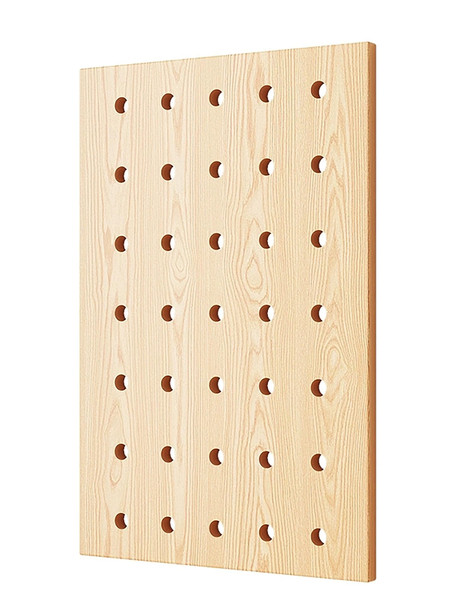 Genérico Tablero perforado personalizable de madera maciza | Organizador de entrada con ganchos, estantes y soportes de pared for porche, lavadero y paredes (3 tamaños)(40x60cm/15.7x23.6in)