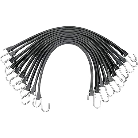 CNTVO 6 Inch Rubber Bungee Cords With Hooks, 6 Pack Heavy Duty Outdoor Small Bungee Cords With S - View #5