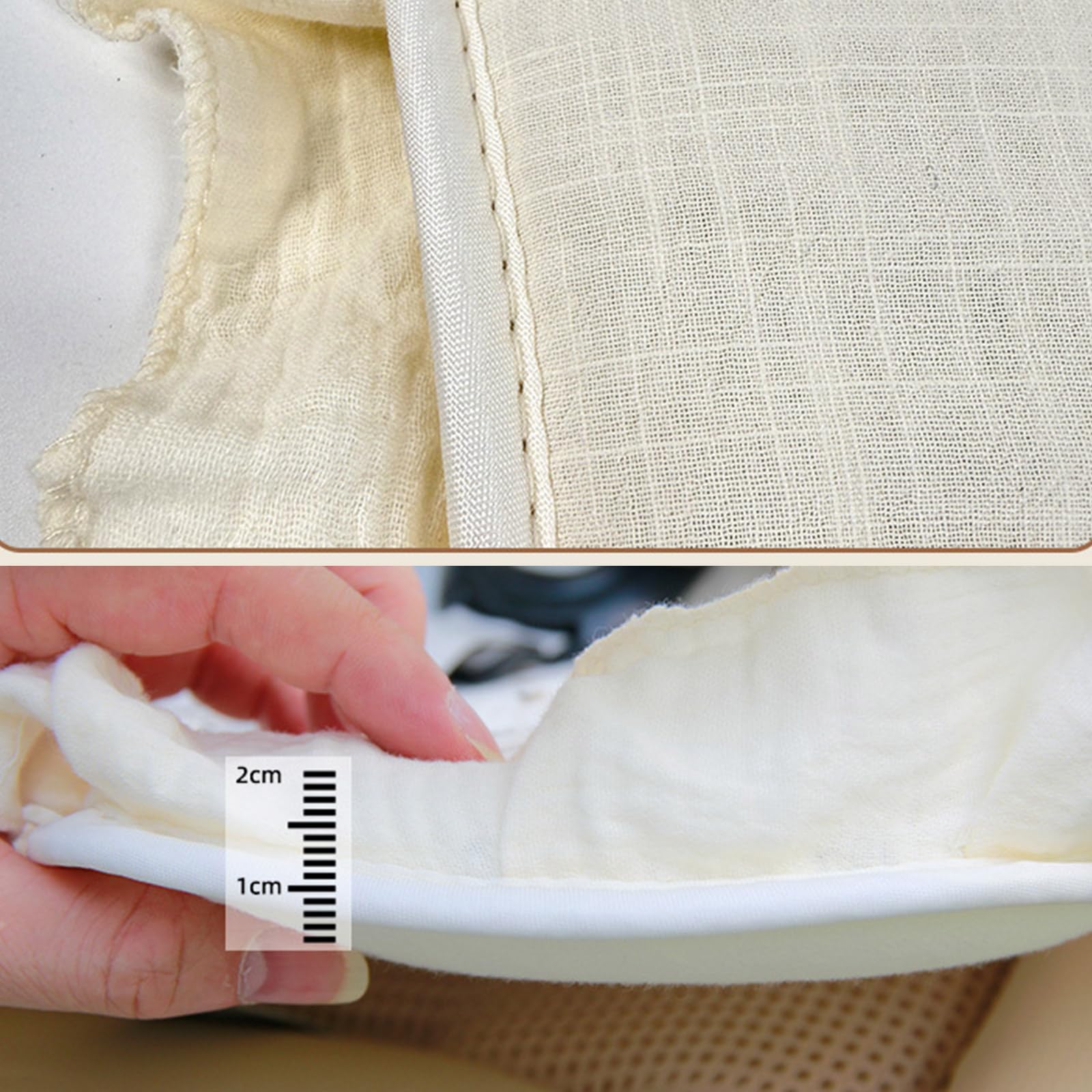 Ensemble de 2/3 / 4 coussins pour poussettes garnis de dentelle avec oreiller, coussin en coton lavable en machine, adapté à la plupart des landaus pour bébés, accessoires de coussin de siège