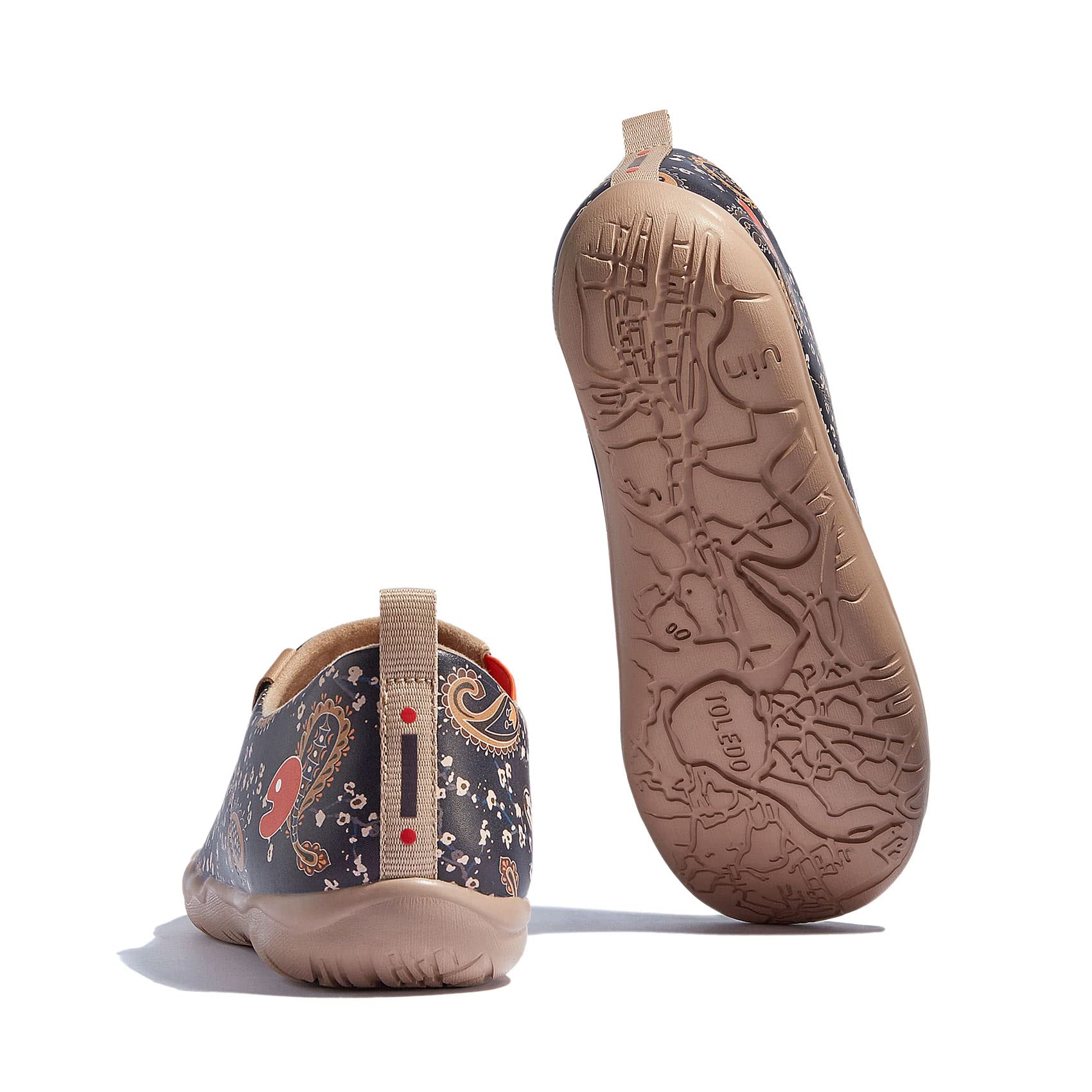 UIN Slip On da Donna Leggero Comfort Flats Sneakers Walking Casual Art Painted Scarpe da Viaggio Simpatico Orso Cuore Caldo Cuenca