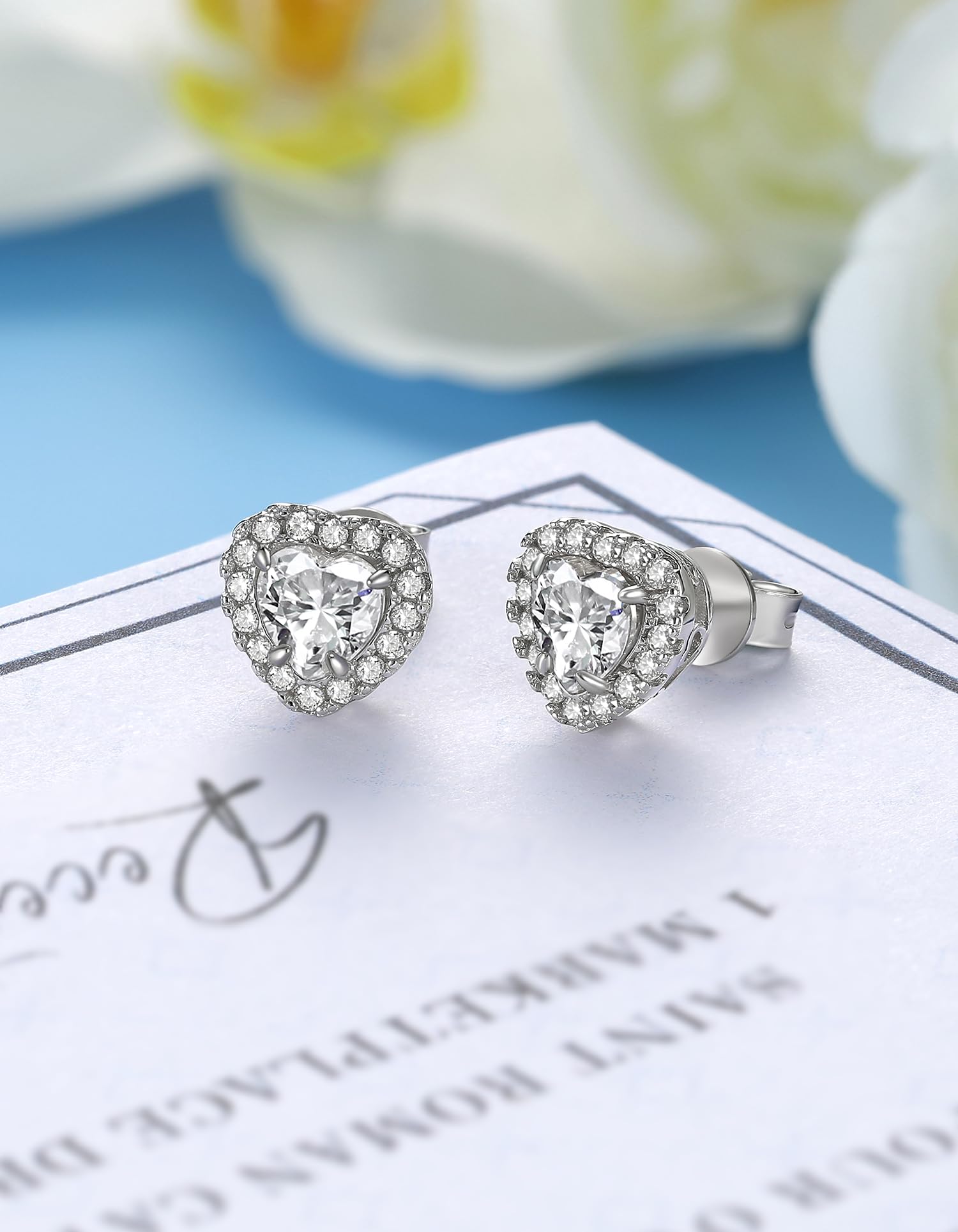 MomentWish Orecchini Moissanite Argento 925, 1-2 Carati Orecchino Punto Luce Donna Oro 18K Bottone Anallergici Simulato Diamanti Brillanti con Certificato GRA Regalo 5/6.5mm