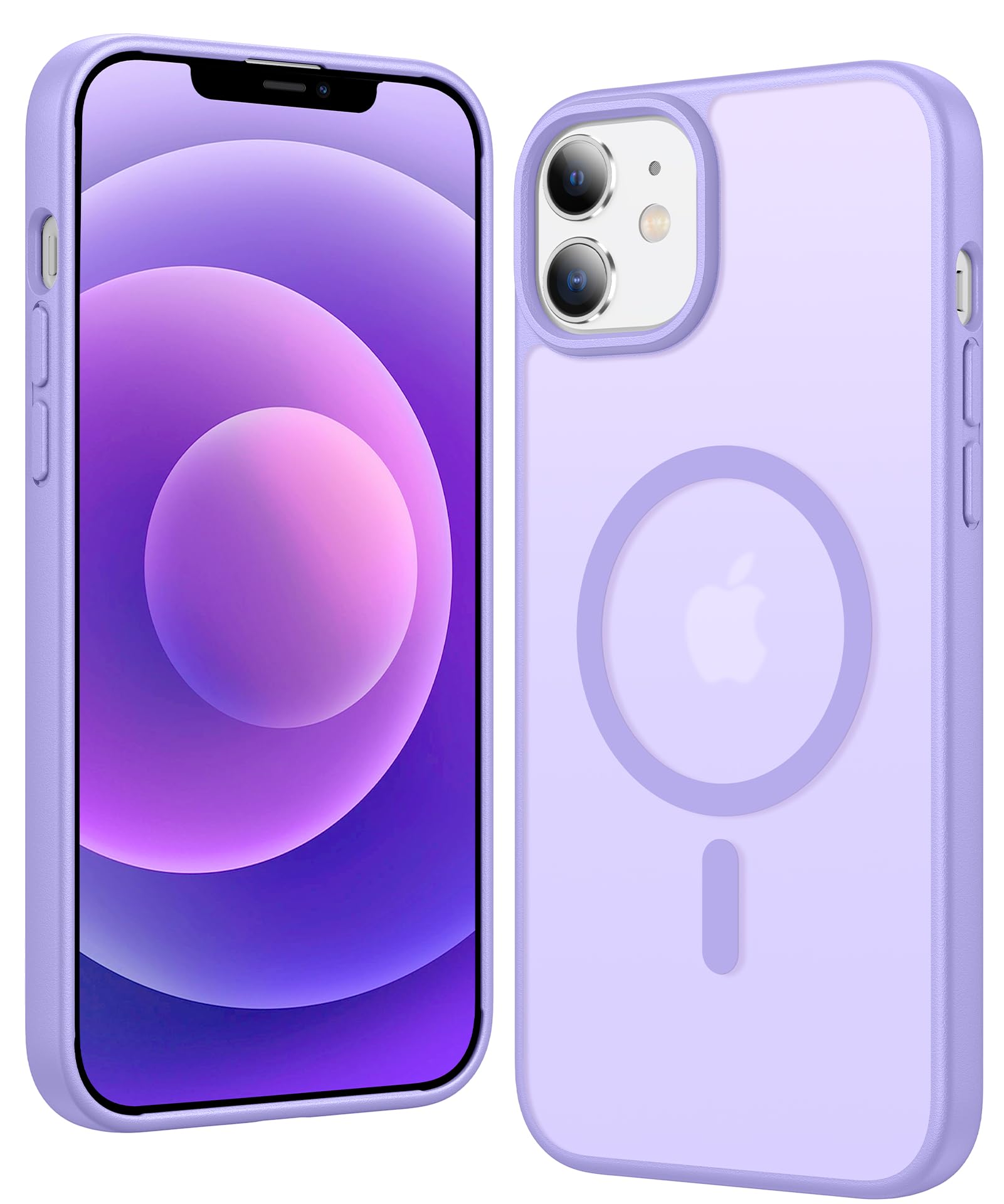 FNTCASE for iPhone 13 Mini/12 Mini Matte Case Compatible with Magsafe | Military Grade Drop Protection, Slim Magnetic Phone Cases, Shockproof Bumper, Translucent Cell Cover