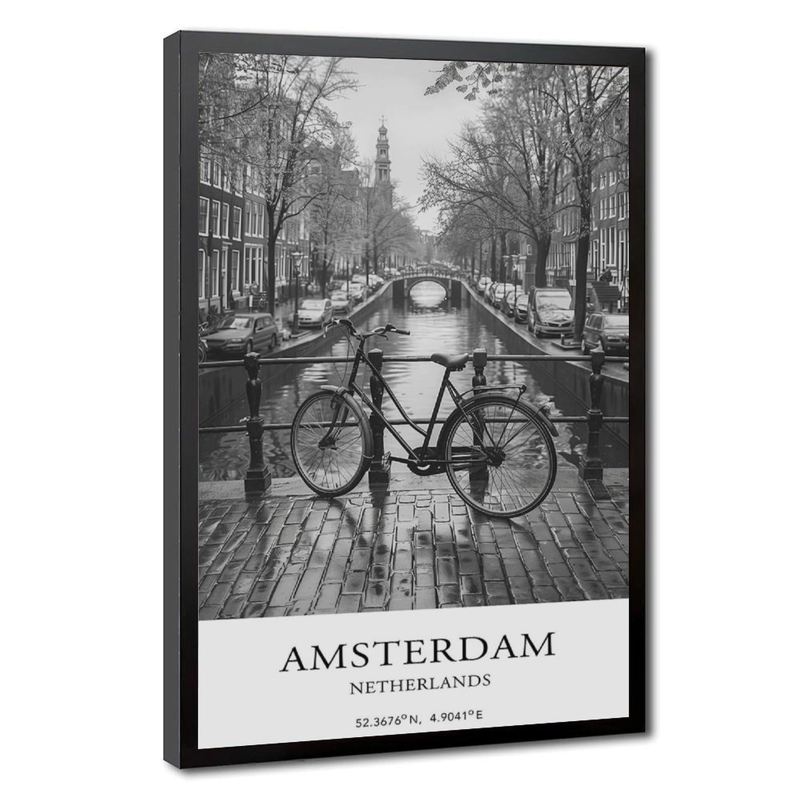 Bareronor Amsterdam Ship Canal (2) Canvas Poster Bedroom Decor Landscape Office Room Decor Gift 12" L X 18" W