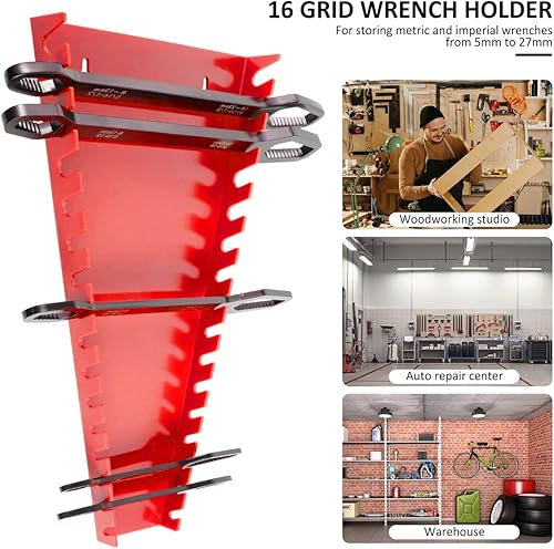 Miniatura 6 de BESULEN 2 soportes de llave de plástico, bandeja organizadora de llaves de alta resistencia ABS, organizador de almacenamiento de llaves estándar de