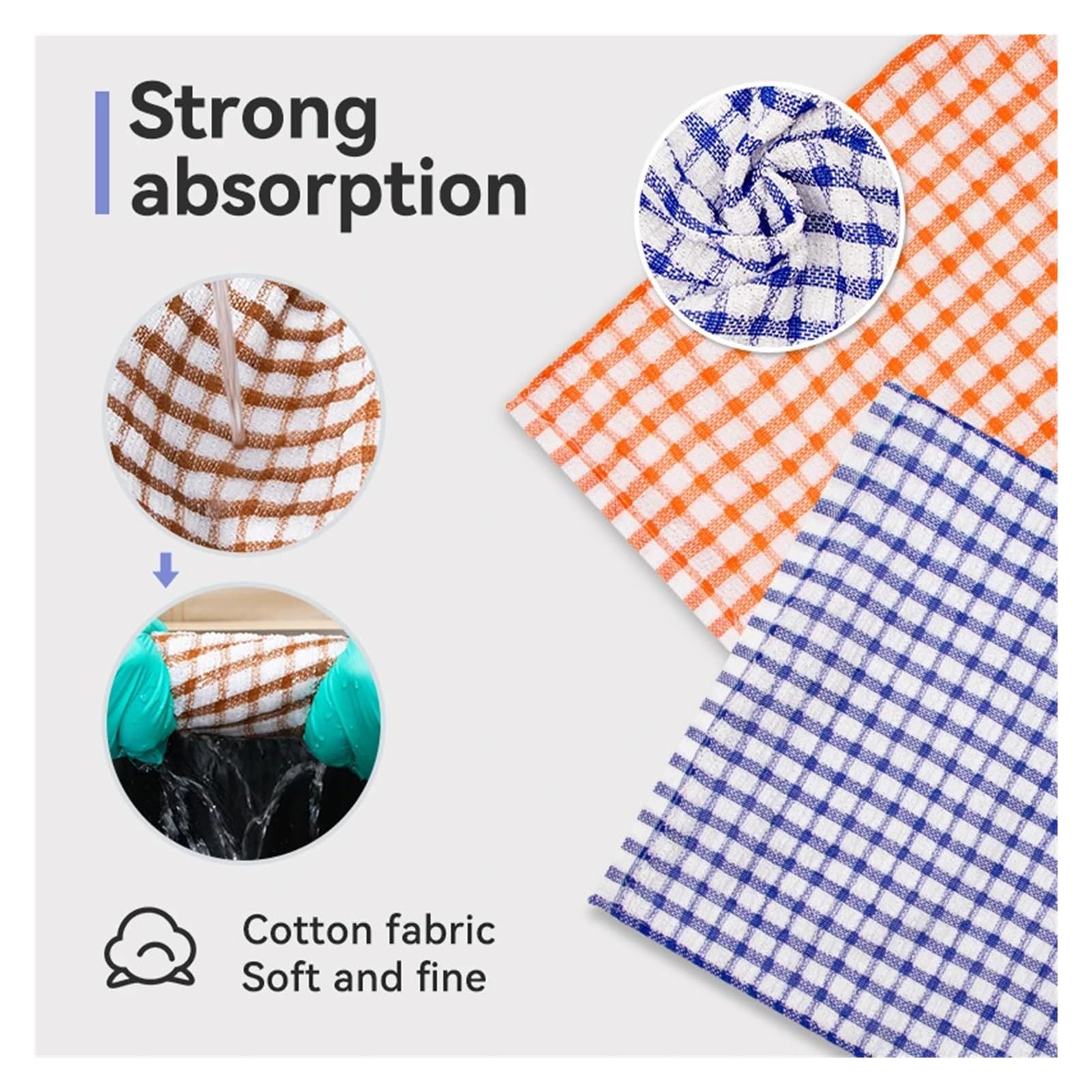 paños de Cocina Toallas de algodón for Cocina y té | Paño de restaurante, paños de cocina, paño de limpieza, toalla de limpieza de cocina(5pcs)
