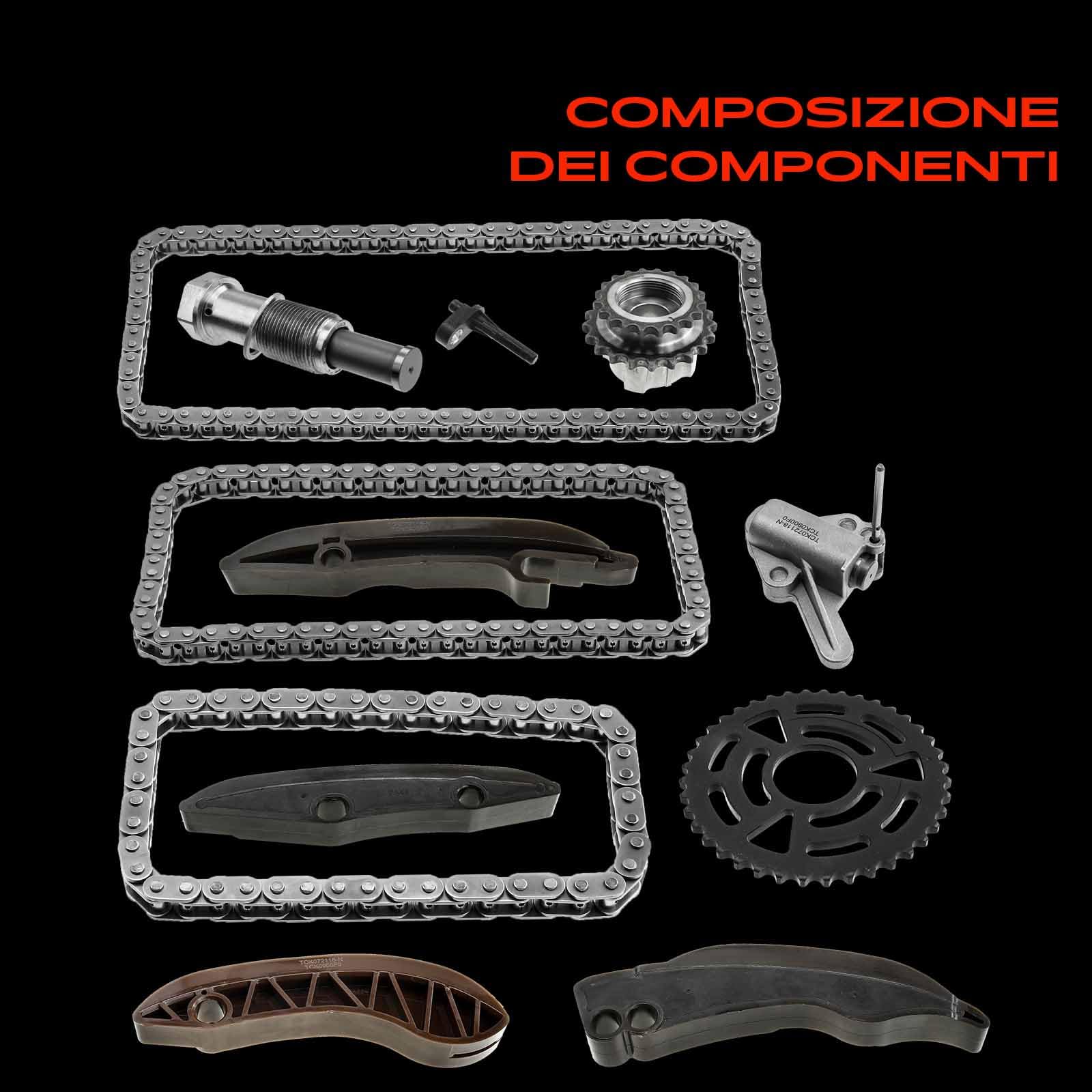 Frankberg Kit catena di distribuzione 11318510014 | Compatibile con: Serie 1 Cabrio E88, Serie 5 F10, Serie 3 Touring E91, X1 E84, 4 Cabriolet F33 F83, X5 F15 F85
